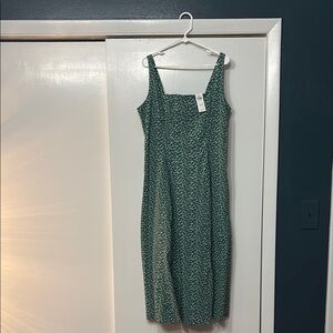 Abercrombie & Fitch Green Sleeveless Midi Sundress
